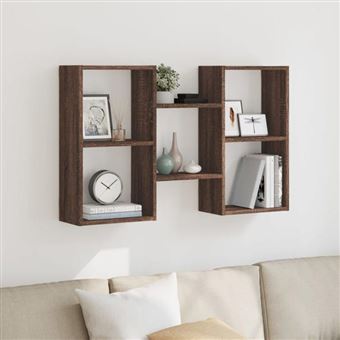 vidaXL Étagère murale chêne marron 96x18x60 cm bois d'ingénierie 853233 - 1