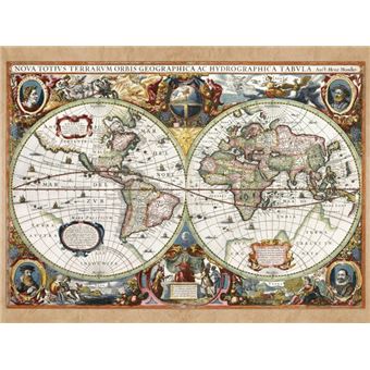 Cartes Historiques Papier Peint Photoposter Autocollant Carte Du Monde Nova Totius Terrarum 1630 2 Parties 180x240 Cm