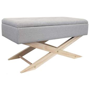 13 10 Sur Banc Avec Rangement 80 X 40 Cm Gris Clair Achat Prix Fnac