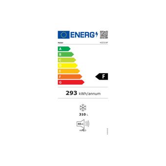 Haier HCE319F - Coffre - pose libre - largeur : 110 cm - profondeur : 74.5 cm - hauteur : 84.5 cm - 310 litres - classe F - blanc