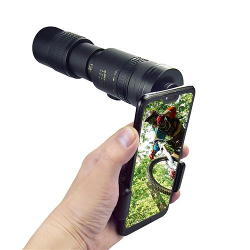 Télescope Monoculaire Portable 4K 10-300X40Mm-Noir