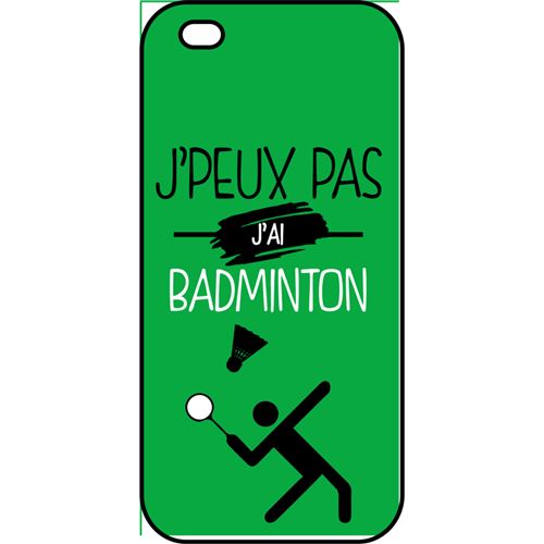 Coque apple iphone se j peux pas j ai badminton 4