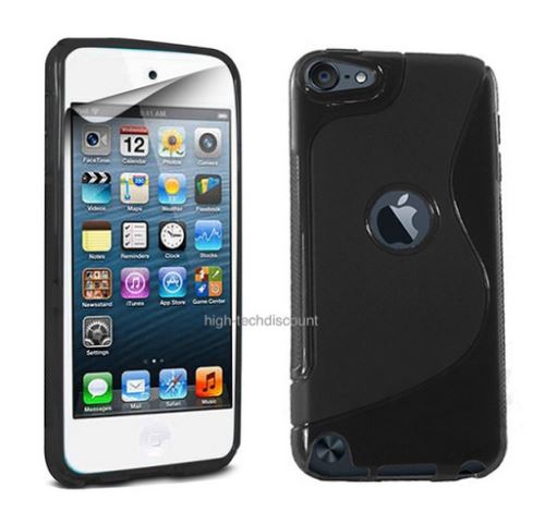 Housse etui coque pochette silicone gel fine pour Apple iPod Touch 7 avec film ecran - NOIR