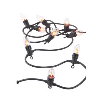 Guirlande lumineuse décorative 4,2 m à 10 ampoules effet flammes - 1