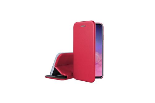 IBROZ Etui Folio Cover en Cuir rouge pour Samsung Galaxy S10E