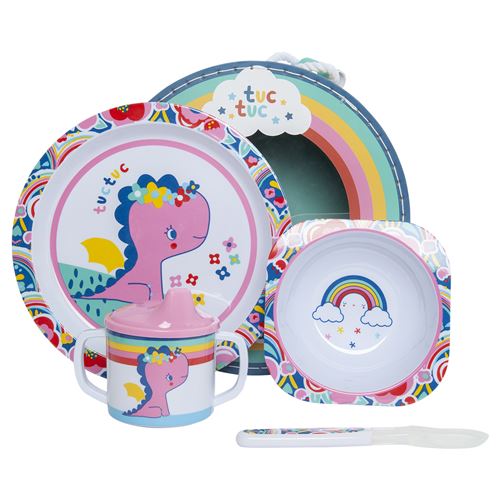 Set Assiette Repas Bébé Rose Tuc Tuc Colección Enjoy & Dreams Rose