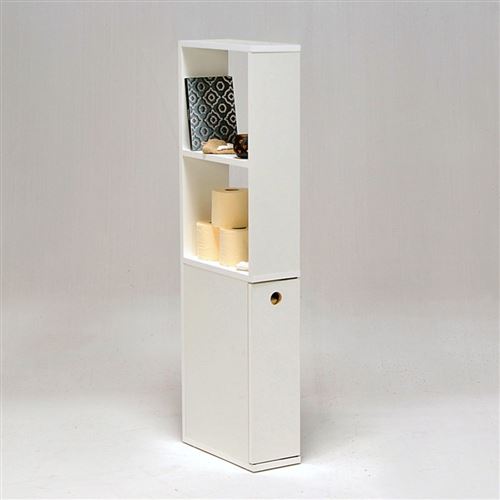 Meuble de toilettes ALASKA 1 tiroir - 2 niches / Blanc