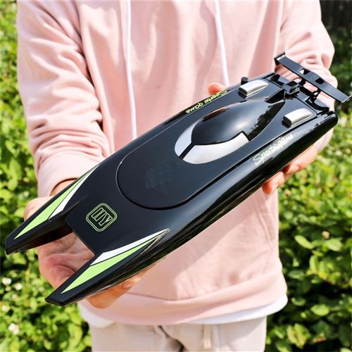 Bateau RC HONGXUNJIE – 35 Km/h – 2,4 GHz – Portée 200 M – Batterie 3000 MAh – Double étanchéité – Retournement Automatique