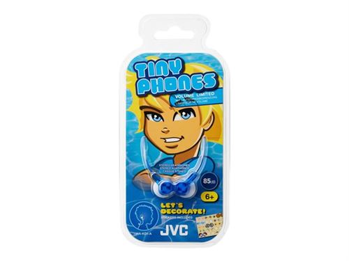 JVC TINYPHONES HA-KD1 - In-ear hoofdtelefoons - oordopje - met bekabeling - 3,5 mm-stekker - blauw