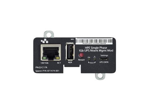 HPE Single Phase 1Gb UPS Ntwrk Mgmt Mod