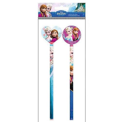 2 Crayon A Papier Gomme Reine Des Neiges Frozen Papeterie Disney