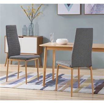 Lot de 6 chaises SARA bleu canard pour salle à manger - Achat & prix