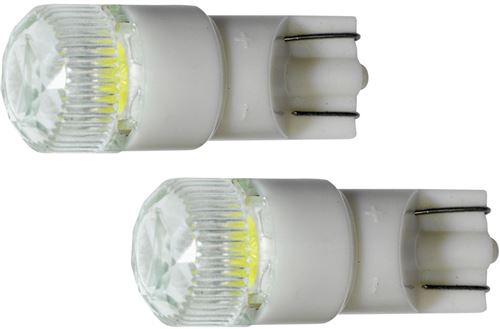 AutoStyle Lampe de voiture T10 led 12 Volt 1 Watt bleu xénon + bouchon 2 pièces