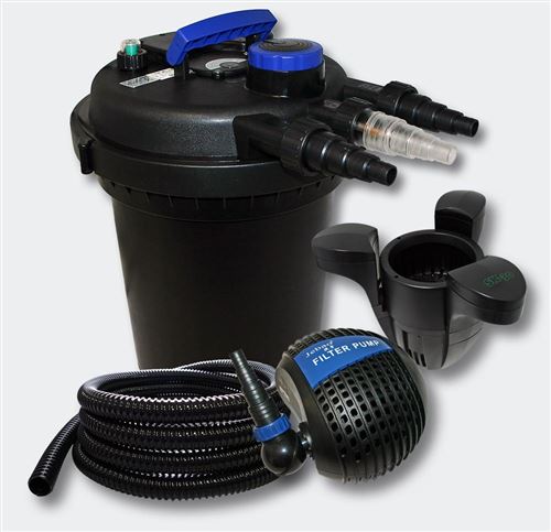 Comparer les prix de Kit de Filtration à Pression 10000l 11W UVC Stérilisateur Pompe Skimmer