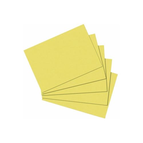 Herlitz Fiches bristol, A6, uni, jaune - Lot de 5