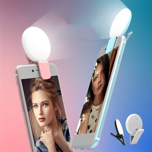 Clip Flash Selfie pour IPAD Air Tablette Rechargeable LED Eclairage Reglable 3 luminosites differentes