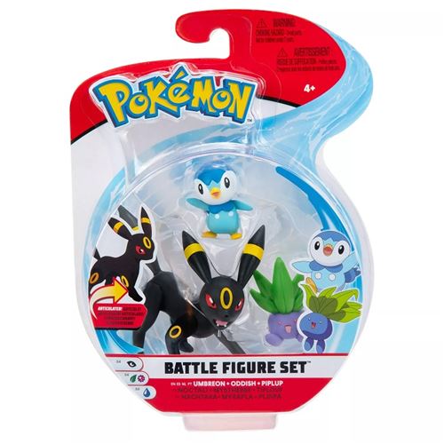 Pokemon Battle Figures - Pack 3pcs Figurines - Noctali + Mystherbe +  Tiplouf - Nouveauté 2021 - Figurine de collection - Achat & prix