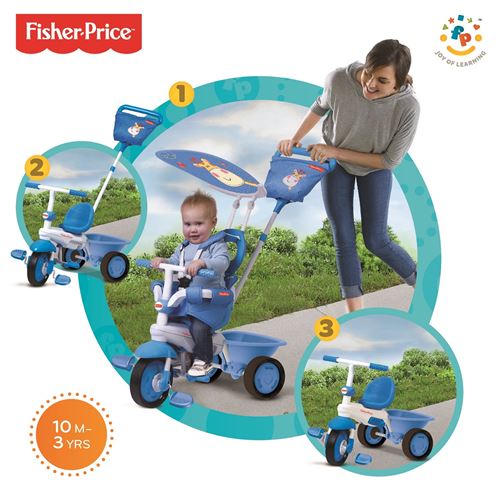 smarTrike Fisher Price tricycle évolutif 3 en 1 Elite bleu pour bébé et enfant