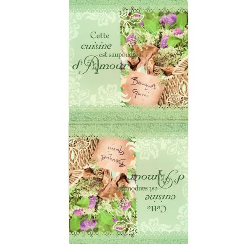 Serviette microfibre à message cuisine 70 x 35 cm
