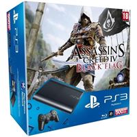Console PS3 Ultra Slim 500 Go Sony Playstation 3 + Assassin's Creed IV Black Flag + Last Of Us
