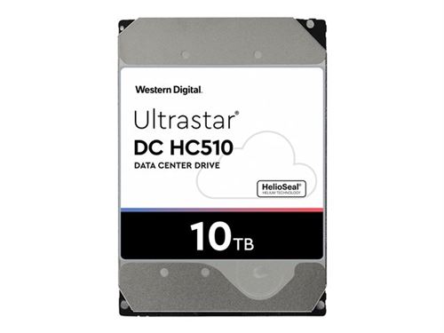 WD Ultrastar DC HC510 HUH721010ALE600 - Vaste schijf - 10 TB - intern - 3.5 - SATA 6Gb/s - 7200 tpm -buffer: 256 MB