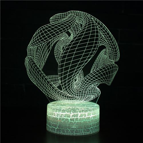 Lampe 3D Tactile Veilleuses Enfant 7 Couleurs avec Telecommande - Style #319