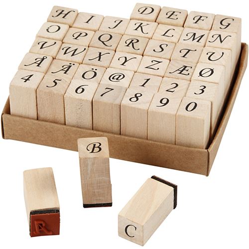 Creotime série de timbres alphabet 13 x 13 x 32 mm 42 parties