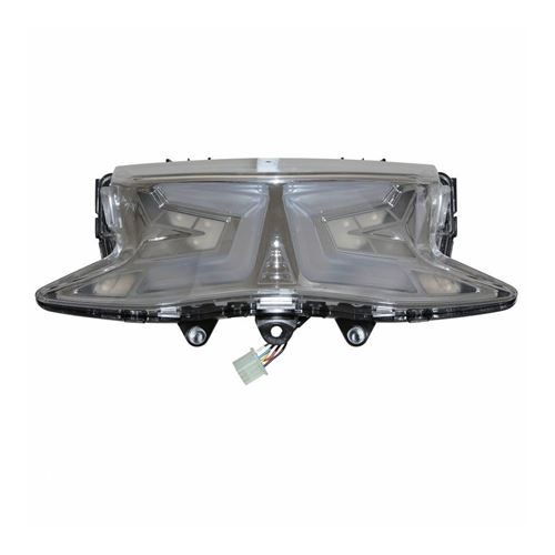 Feu arriere maxiscooter adaptable honda 125 pcx 2014+2017 a leds avec clignotants transparent (homologue ce) -p2r-