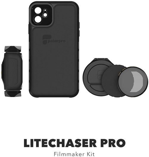 PolarPro LiteChaser Pro Kit Filmmaking pour iPhone 11 Pro Housse + Poignée + Filtre VND