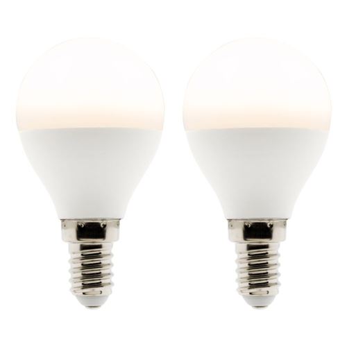 Elexity Zenitech - Lot De 2 Ampoules Led Sphérique 5W E14 400Lm 2700K