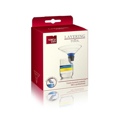 VACUVIN Verseur multicouche - ralentit le débit du liquide afin de réaliser un parfait cocktail millefeuille.