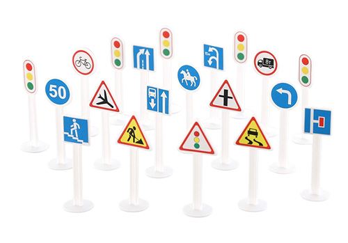 Polesie 64202 signalisation routière Sac Ensembles de Jeu de Construction