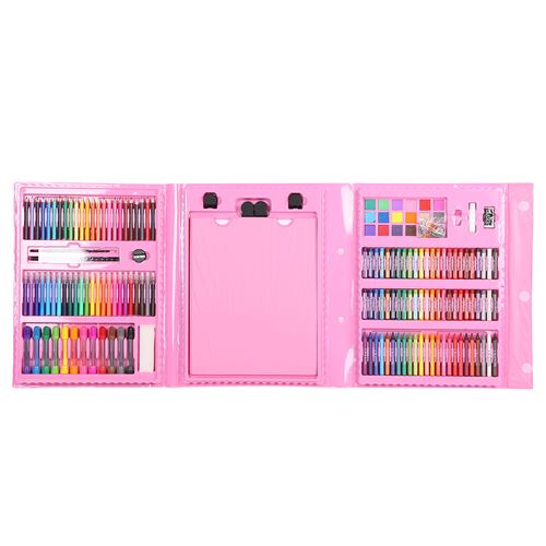 Générique Rose Ensemble De Peinture Stylo Crayon De Couleur Poudre Peinture Dessin Papeterie Outil Cadeau