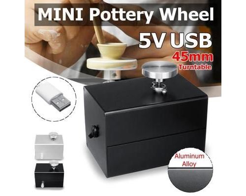 5V Électrique Tour Roue De Poterie Mini Machine Céramique Avec USB Argile Potier Art 45 MM De Tourelle Noir