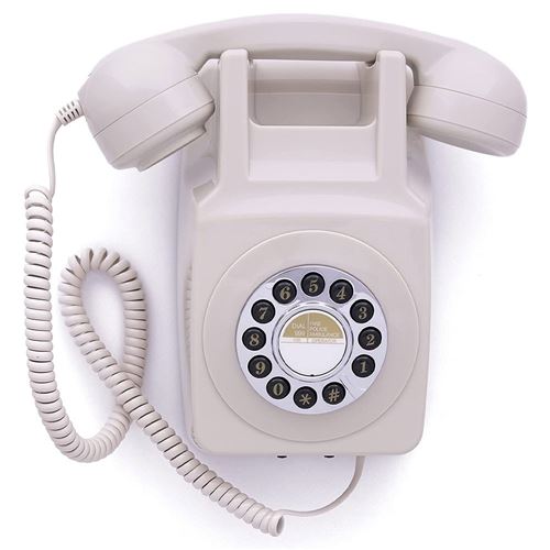 téléphone mural rétro blanc