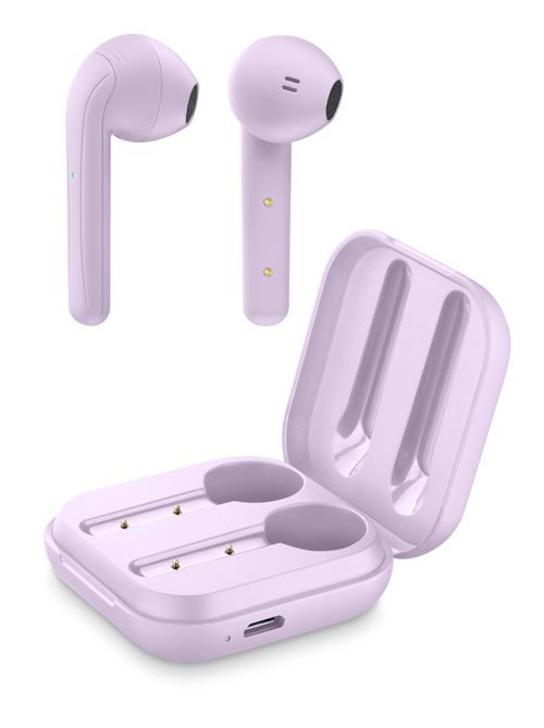 Cellularline Java Écouteurs Intra-Auriculaires Bluetooth sans Fil avec étui de Chargement et Micro Automatique Isolation du Bruit Basse Pompe pour iPhone, Samsung, Huawei et Autres Smartphones
