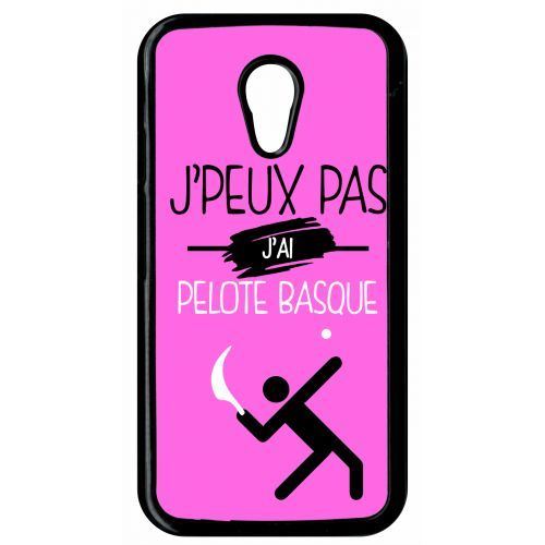 Coque j peux pas j ai pelote basque 6 compatible motorola moto g2 transparent