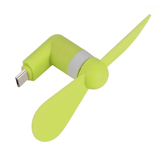 Mini main portable micro USB petit ventilateur ultra-silencieux ventilateur USB pour smartphones Android OTG (vert)