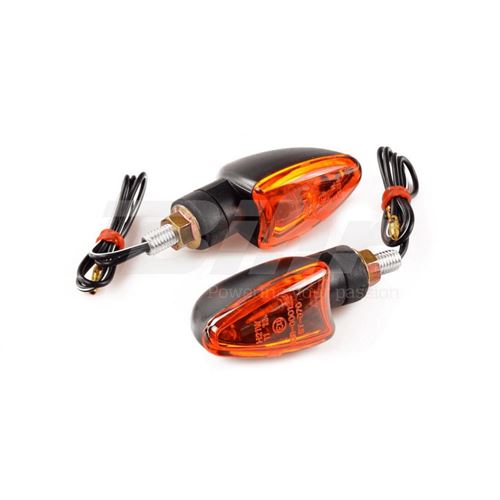Clignotant 50 a boite adaptable beta 50 rr 2008+ orange-noir arriere (756896) (homologue ce) (paire) -selection p2r-