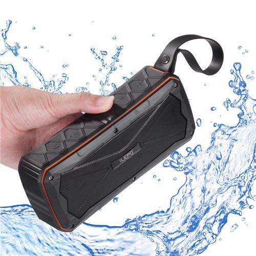 Mini Haut-Parleur Bluetooth Waterproof pour Sport et Outdoor et Powerbank (Orange)
