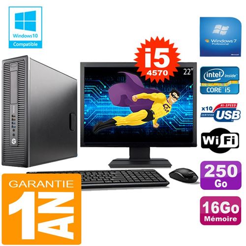 Acheter Pc hp elitedesk 800 g1 sff core i5-4570 16go disque 250 go wifi w7 ecran 22' État correct - 269,00 € Pc hp elitedesk 800 g1 sff core i5-4570 16go disque 250 go wifi w7 ecran 22' État correct - Hewlett-Packard reconditionné disponible sur Fnac