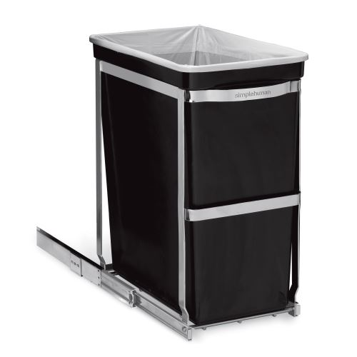 Simplehuman poubelle rectangulaire coulissante simple human 30 l (sac k)