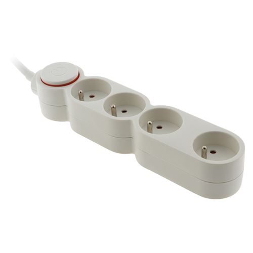Zenitech - Bloc Multiprise - 4 Prises - 16A 2P+T - 3m - Blanc - Image 2