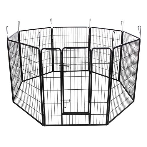 Comparer les prix de Parc enclos cage pour chiens chiots animaux de compagnie 163 x 163 noir