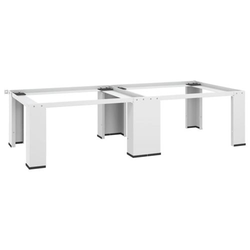 Vidaxl socle double pour lave-linge et s&egrave;che-linge blanc
