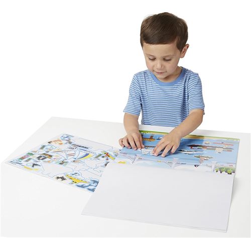 Melissa Doug Pad reutilisable autocollant Vehicules 165 autocollants reutilisables Autres Jeux creatifs Achat prix fnac