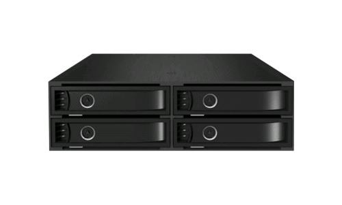 ICY BOX IB-2242SSK - Storage bay adapter - 5,25 naar 4 x 2,5 - zwart