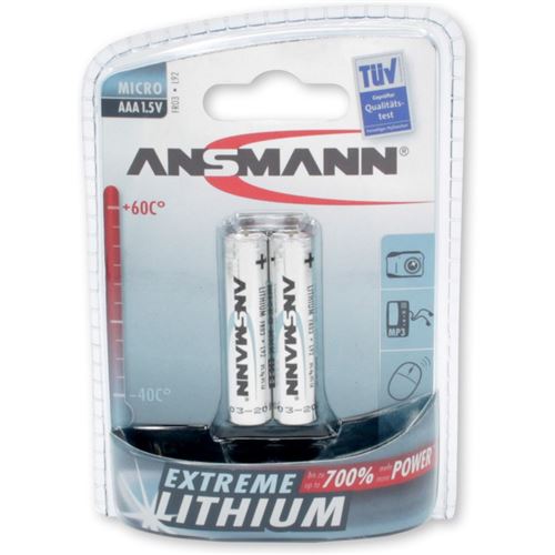 Ansmann Extreme Pile Lr3 (Aaa) Lithium 1150 Mah 1.5 V 2 Pc(S) - Image 3