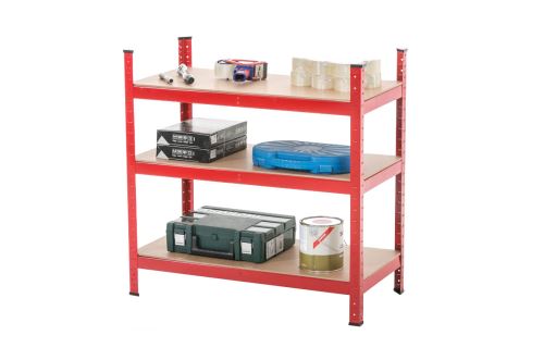 Étagère de rangement - Format 90x45x90 cm - Couleur Rouge