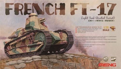 French Ft-17 Light Tank (riveted Turret) - 1:35e - Meng-model